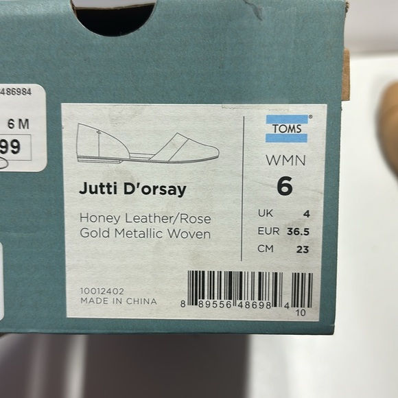 Toms Women’s Jutti D’Orsay size 6. Color Brown. - Picture 4 of 4